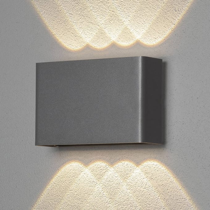 Konstsmide Chieri Spotlamp Buiten - 8-lichts LED - 3000K - IP54 - Antraciet