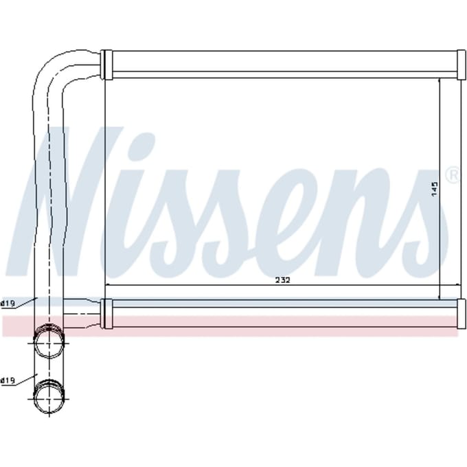 Warmtewisselaar, interieur verwarming NISSENS 77631