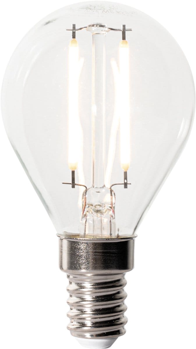 LUEDD E14 dimbare LED lamp P45 helder glas 3W 250 lm 3000K