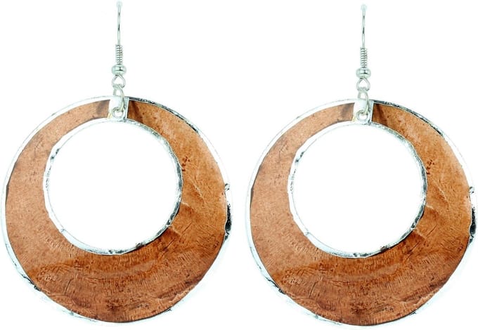 Behave - Oorhangers schelp bruin - Natuurlijk voor boho zomerlook