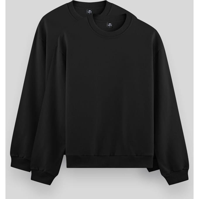 Heren Effen Rundhals Sweatshirt