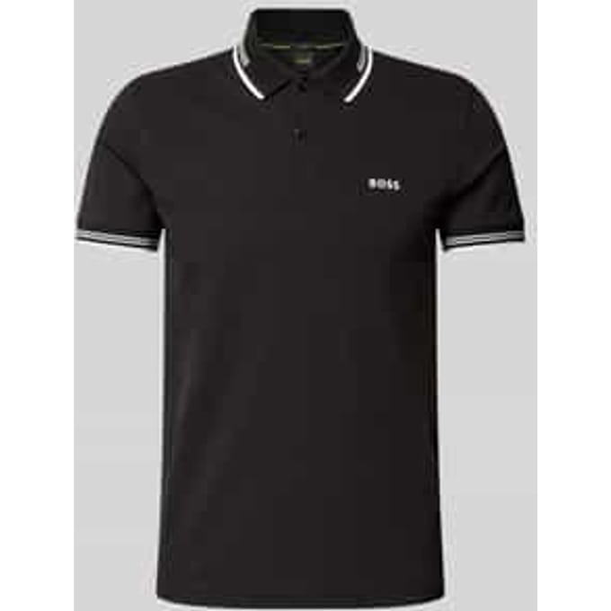 Slim fit poloshirt met labelprint, model 'Paul'