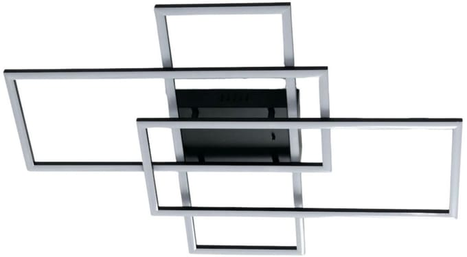 Kosilum - Eli - Plafondlamp - Zwart - Aluminium, ijzer en siliconen