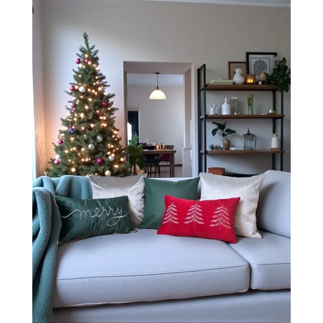 NOVÉE Sierkussen velvet tree | 30 x 50 cm | fluweel/polyester