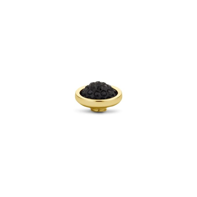 Melano Vivid Shiny Steentje Jet Black | Goud