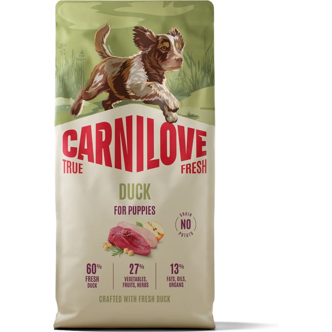 12 kg Carnilove True Fresh Puppies met eend droog hondenvoer