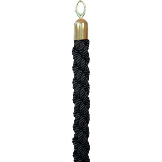 Afzetkoord Securit 150cm zwart met goudkleurige knop