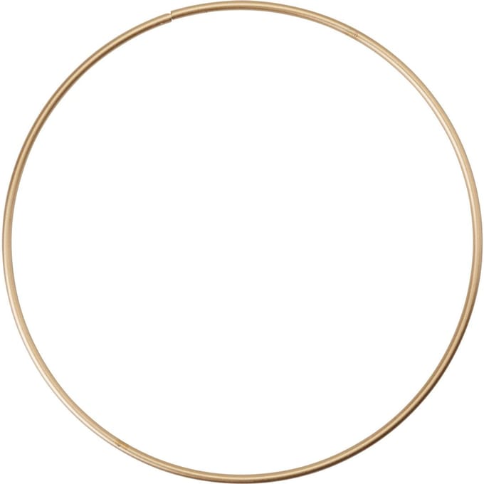 Metalen ring "Cirkel", Goudkleur - Ø 15 cm