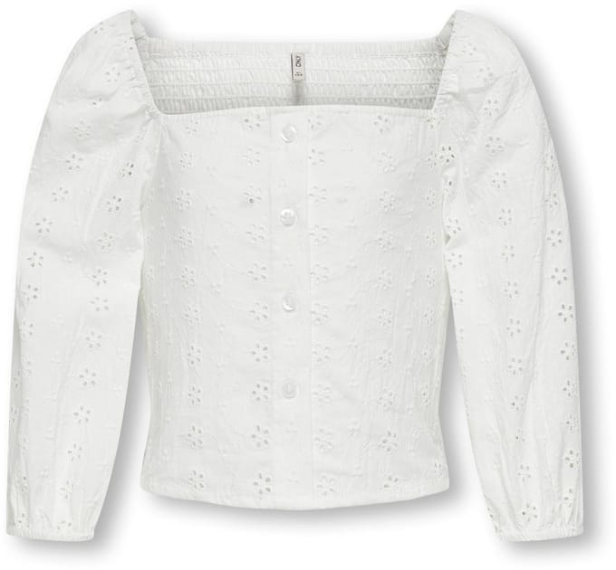 ONLY - Top Kogpilea Anglaise - wit - Maat 128