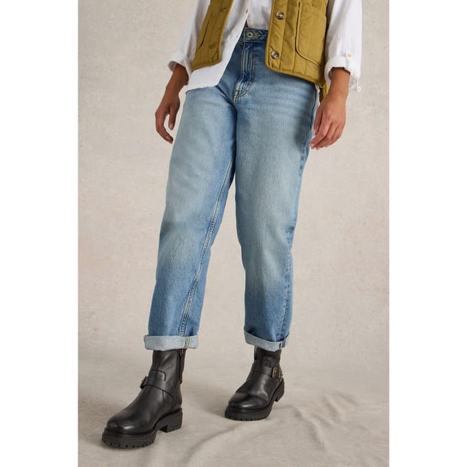White Stuff Charlie Straight Jean Mid Denim Größe: 20 REGULAR | Straight Jeans Outlet | Damen | Blau