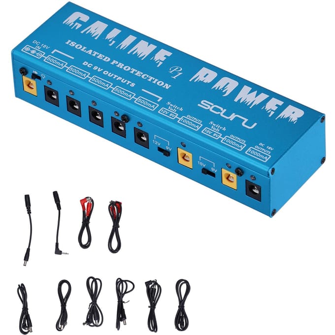 CP?05 Gitaareffectpedaal Multiway Voeding P1 Effectpedaal Geïsoleerde Voeding 100?240VUK blue