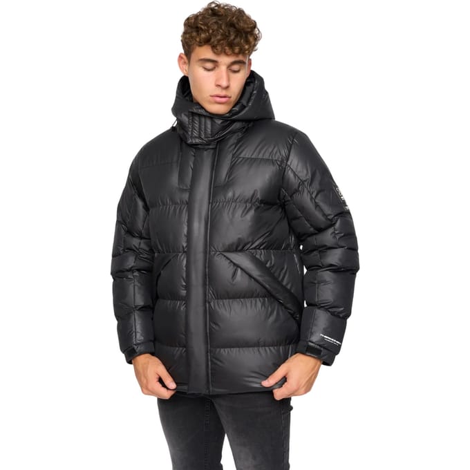 Crosshatch Heren Camptor jas met panelen (Zwart)