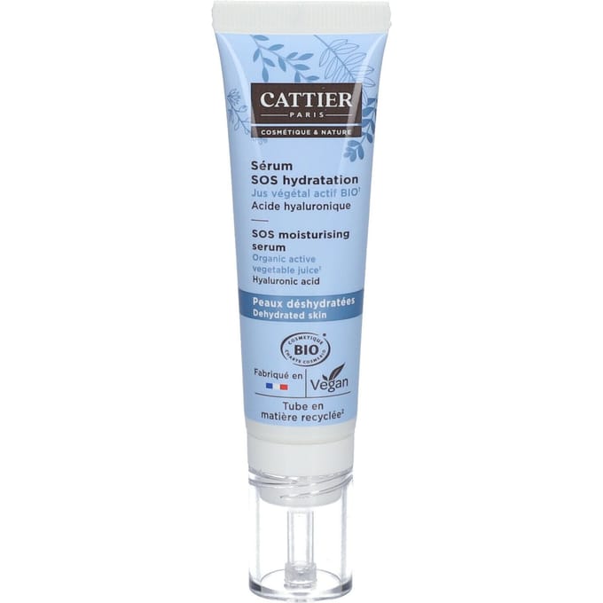 Cattier SOS Moisture Serum Organic Uitgedroogde Huid 30 ml