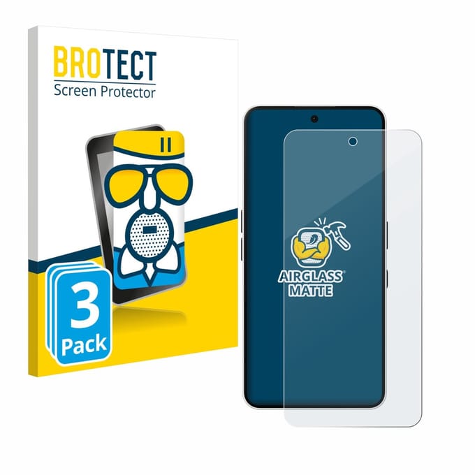 BROTECT - Screenprotector voor Nothing Phone (3a) - Folie Beschermfolie Beschermglas matte 3 Stuks