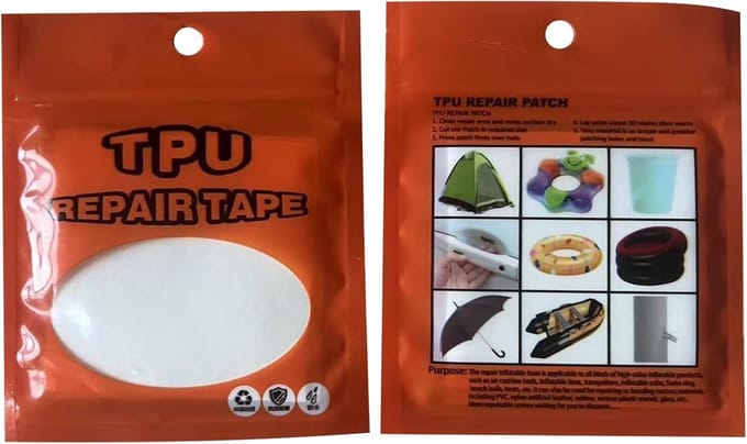 Reparatieset - Lichtgewicht Patch - Opblaasbaar Repareren - Waterdicht Zelfklevend - 7 x 7 cm - Transparant