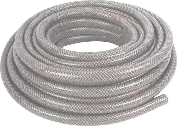 Versterkte tuinslang PVC grijs – 1/2" (12,5 mm) – per meter (aaneengesloten geleverd)
