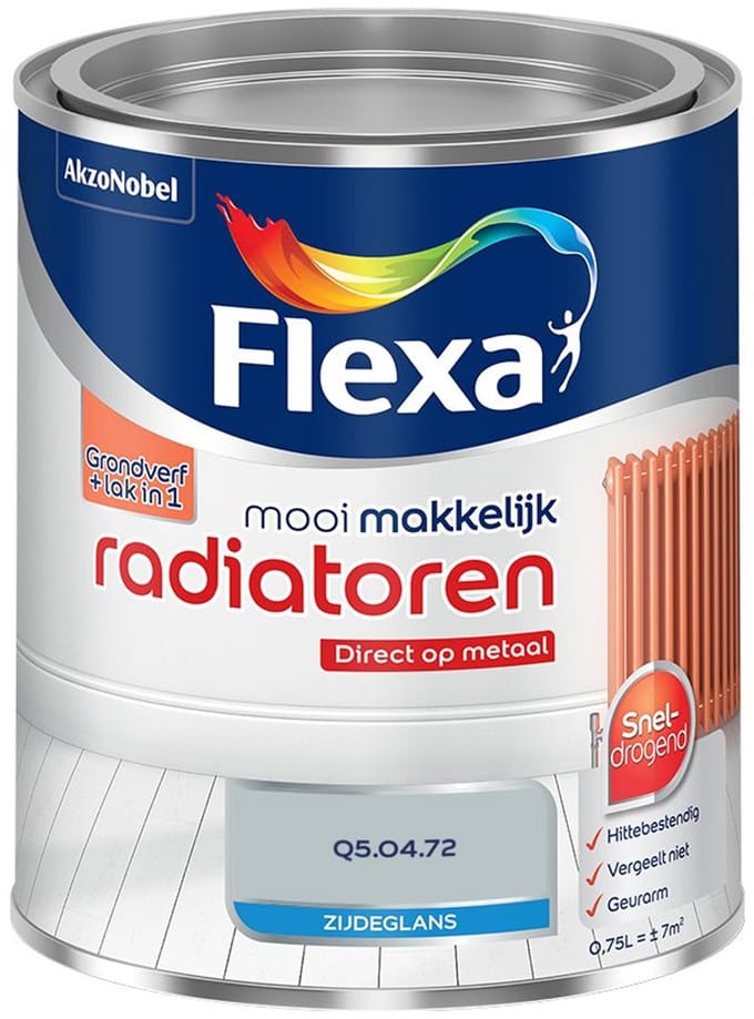 Flexa - Mooi Makkelijk Radiatoren Zijdeglans - Q5.04.72 - Mengverf - 750 Ml