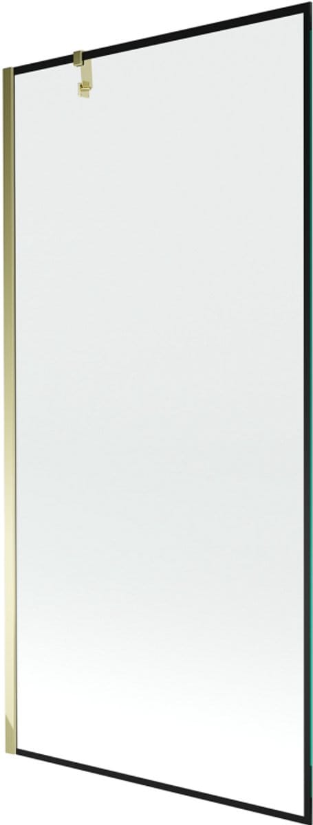 Mexen Next douchescherm 1-deurs 90 x 150 , zwart frame, goud - 895-090-000-00-70-50
