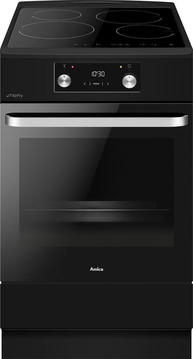 Amica ACI605RN Inductiefornuis 50 cm breed - Katalyse -65 L - Klasse A - Matzwart