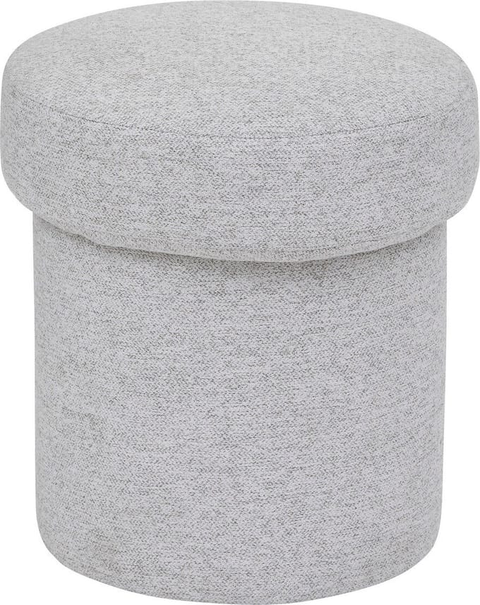 Atmosphera Poef Kita Ø37xH40cm - Nylon/Viscose - Grijs