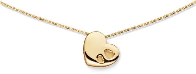 Collier Hart Met 2 Hartjes 585