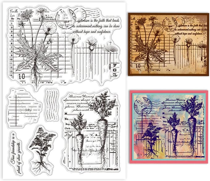 BaBaBa Stempelset Met 6 Clearstamps Ephemera