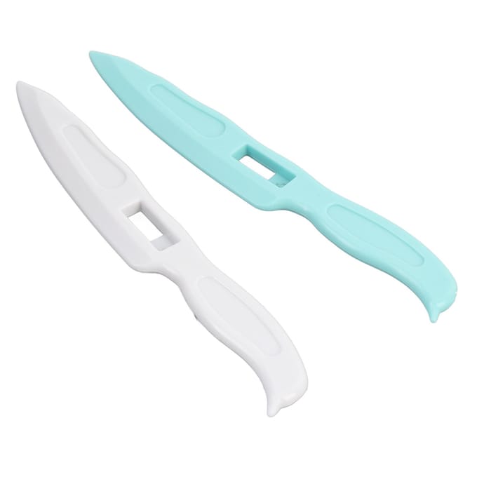 2 stuks Papiervouwset ABS Draagbaar Knutsel Score- en Vouwwerktuig voor Vouwplank Handwerk white