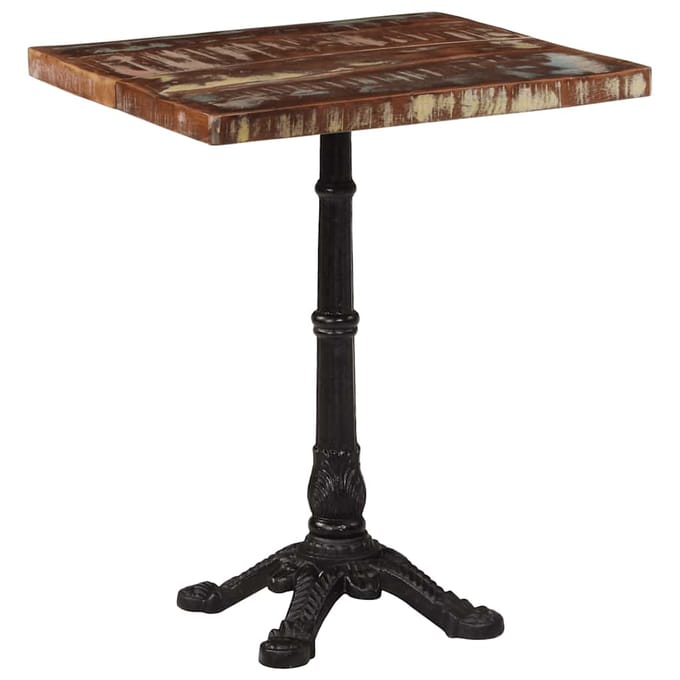 vidaXL - Bistrotafel - 60x60x76 - cm - massief - gerecycled - hout