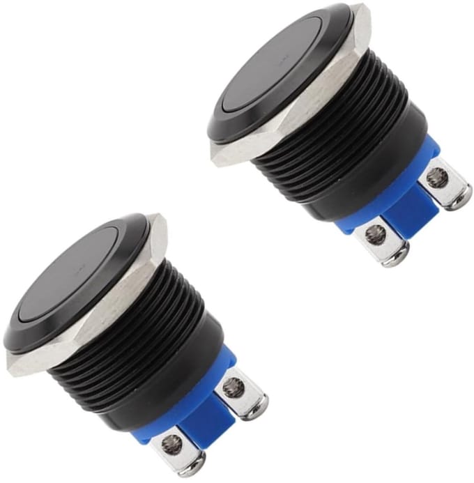Round Start Button, Instantaneous Push Button Switch, Start Switch, Auto Start Button, 22mm Waterproof Button, Switch - ShopVlot