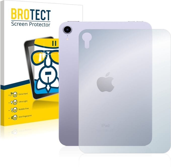 Screenprotector voor Apple iPad Mini 6 WiFi 2021 (Achterkant, 6 Gen.) Beschermglas transparant