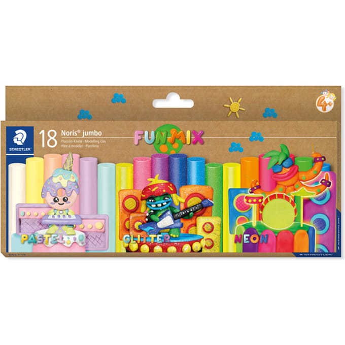 STAEDTLER Noris jumbo 842 boetseerklei - 18 kleuren - vanaf 4 jaar