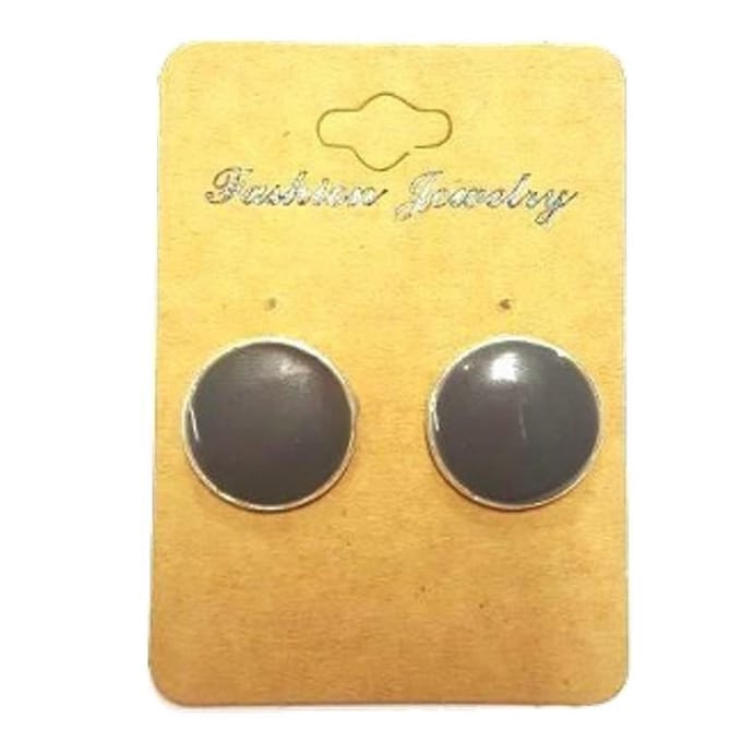 Fako Bijoux® - Oorbellen - Steker - Ø 18mm - Grijs