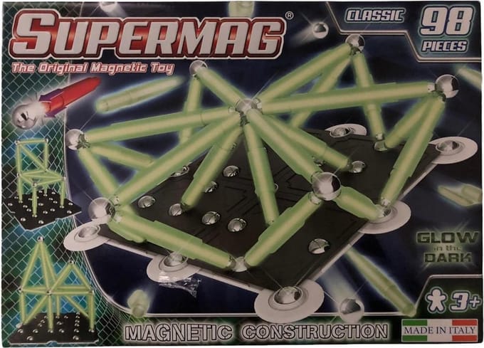 Supermag 98 delig Glow in the dark Magnetische bouwset 0410