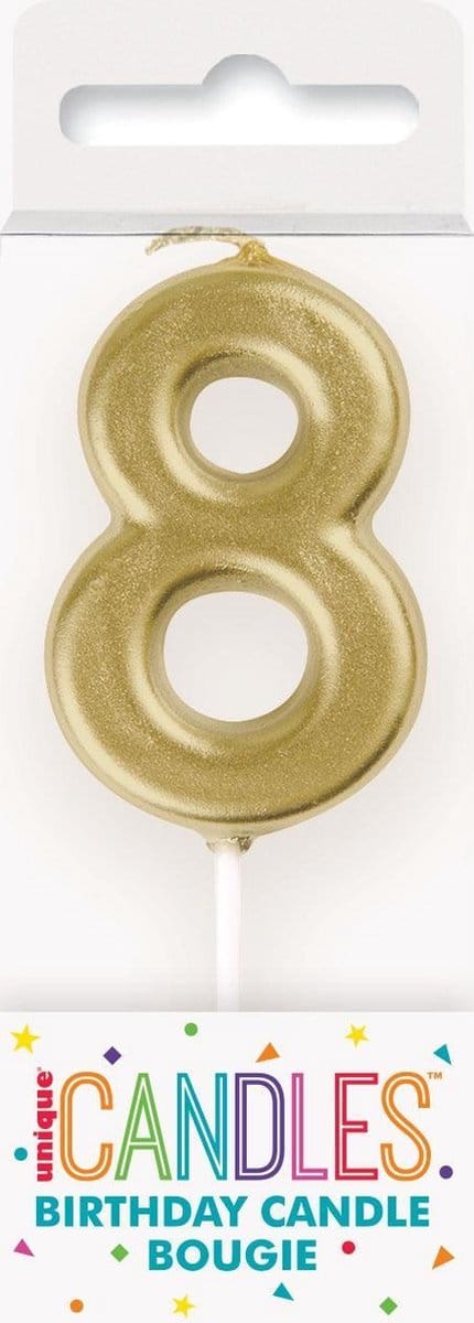 Haza Original Cijferkaars '8' Goud 6 Cm