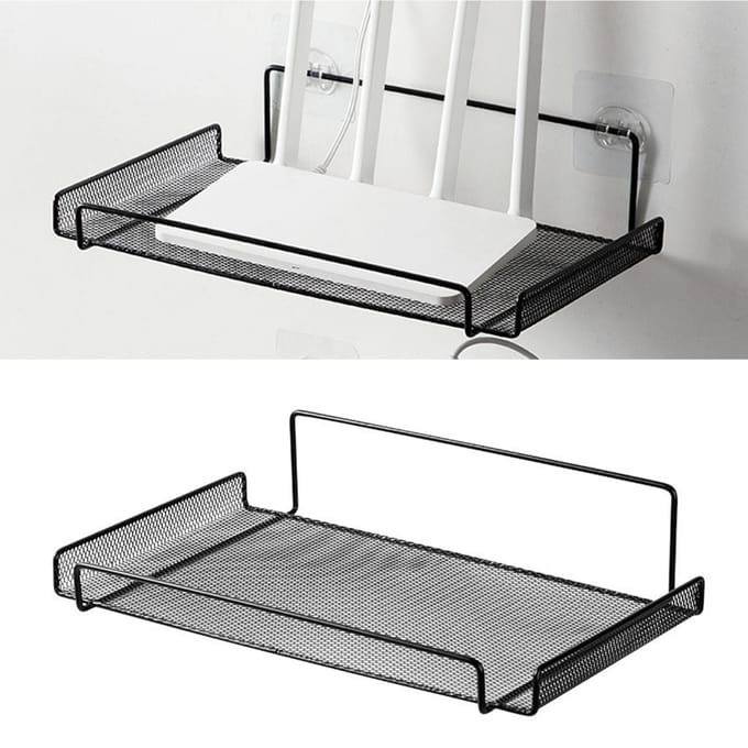 Router Plank Wandmontage Koolstofstaal TV Set Top Box Houder Beugel Efficiënte Warmteafvoer gray