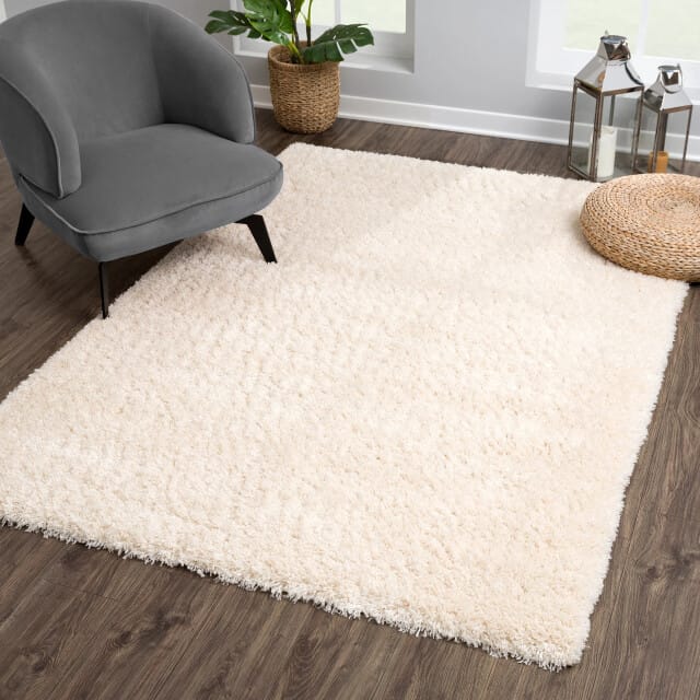 Muratap Porto soft fluffy vloerkleed hoogpolig effen 80x150 cm