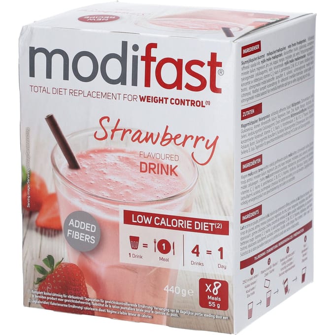 Modifast Intensive Strawberry Flav.milkshake 8x55g