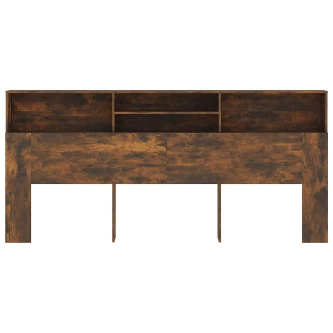 vidaXL - Hoofdbordkast - 220x19x101,5 - cm - gerookt - eikenkleurig