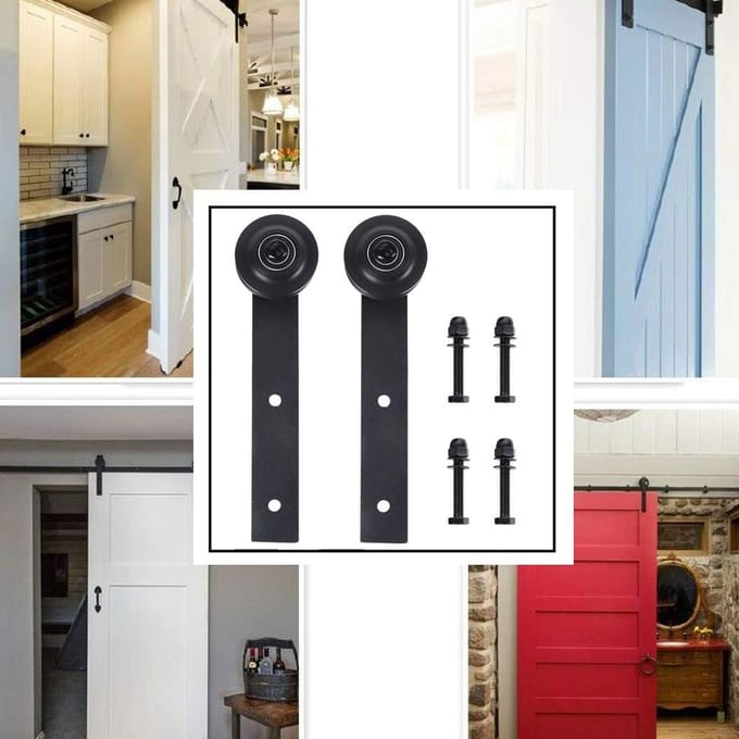 2 stuks Schuifdeur Rail Wiel Katrol Roller voor Barn Deur US Boerderij Hardware Accessoires