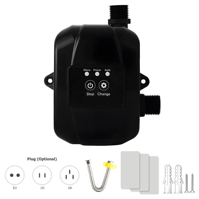 Waterdrukversterkerpomp voor thuis 24V Automatische douche Waterdrukversterker Stil water US Plug