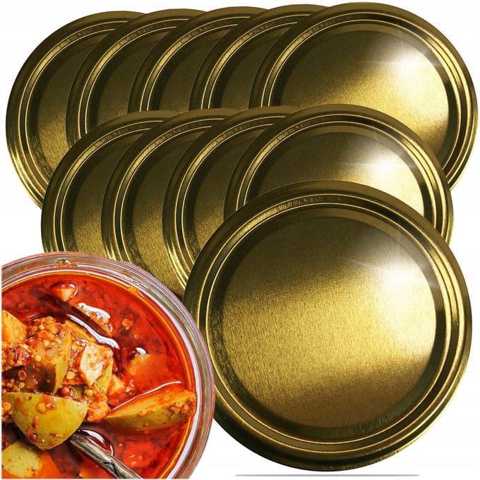 Gouden Twist-off Deksels FI 82mm 4-klauws, 10 st