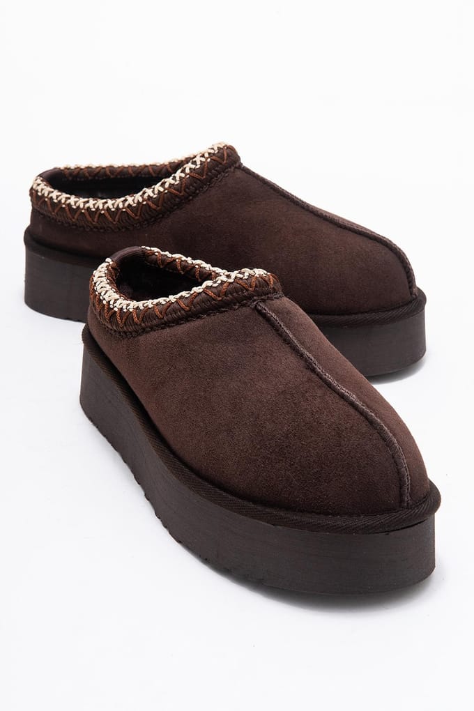 Avelia Leren Winter Pantoffels
