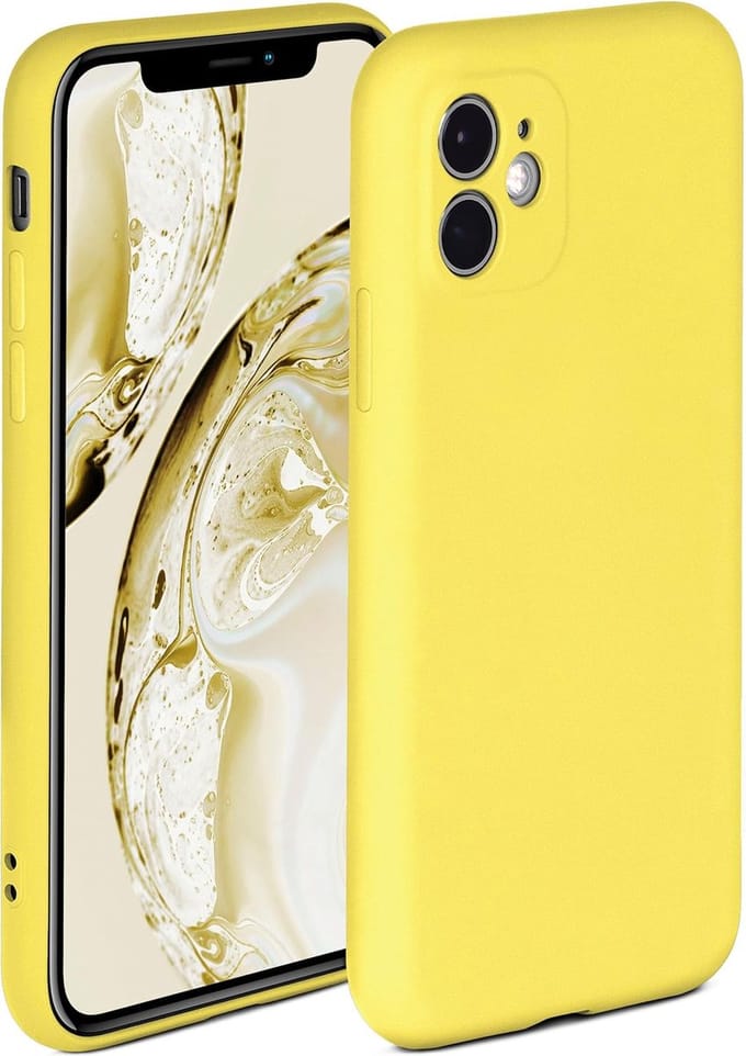 Solid hoesje Soft Touch Liquid Silicone Flexible TPU Cover [Camera all-round bescherming] - Geschikt voor: iPhone 11 Pro Max - Geel