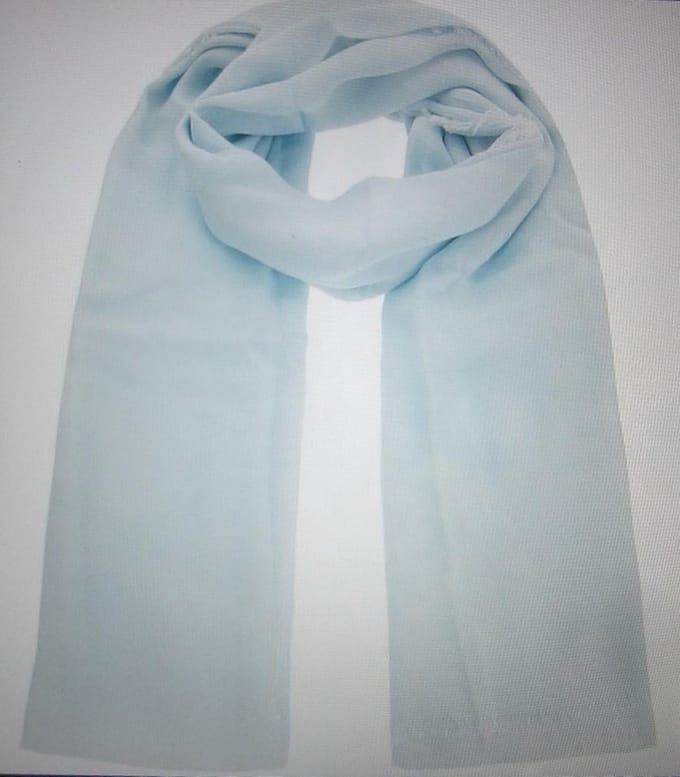 Replay Sjaal - Kleur Wit - Blauw - One Size