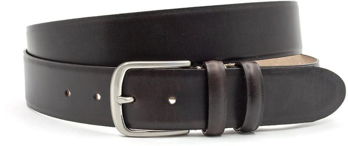 dames riem donkerbruin - 4 cm breed - Leer - Basic riem - Casual - Maat 105