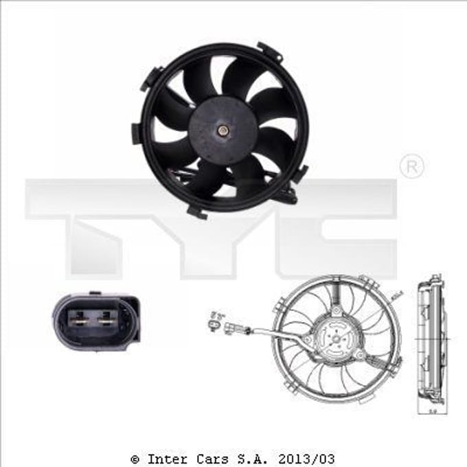 Koelventilatorwiel, motorkoeling TYC 837-0015