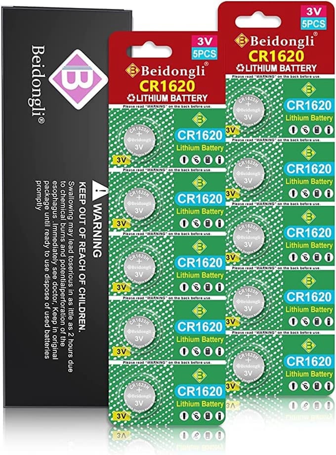 10 Knoopcelbatterijen 3V Lithium CR1620 - Langdurige Energiebron