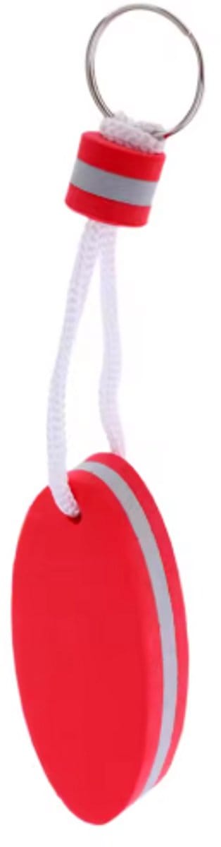 Scoby - Drijvende Sleutelhanger - Sleuteldrijver - Boot Accessoires - Keychain - Ovaal - Rood