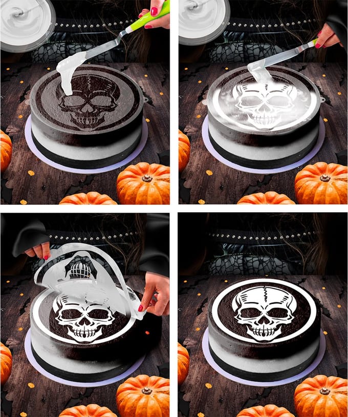 Fiestas Guirca - PME skelet cake stencil - 25 cm