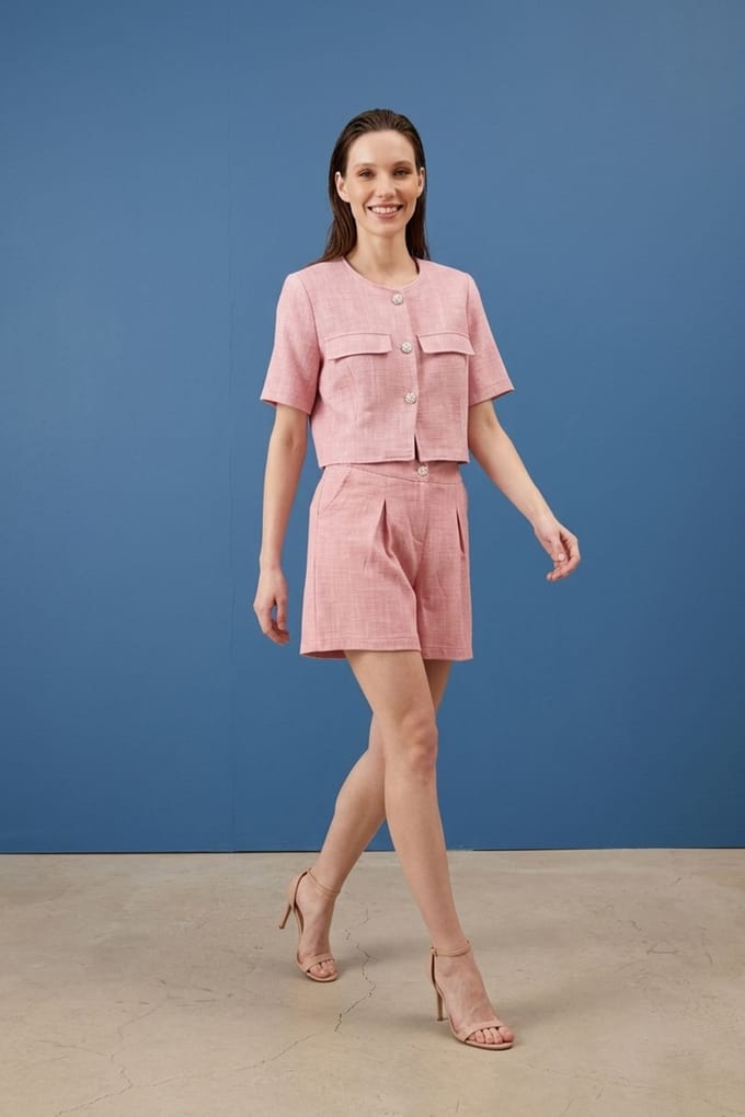 Katoenen Poplin Shirt en Shorts Set